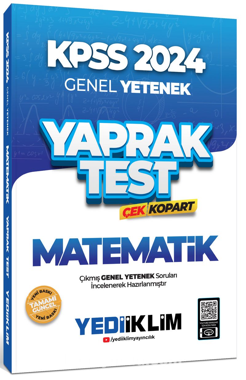 2024 KPSS Genel Yetenek Matematik Çek Kopart Yaprak Test
