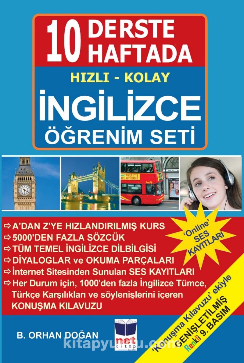 10 Derste 10 Haftada Hızlı Kolay İngilizce Öğrenim Seti