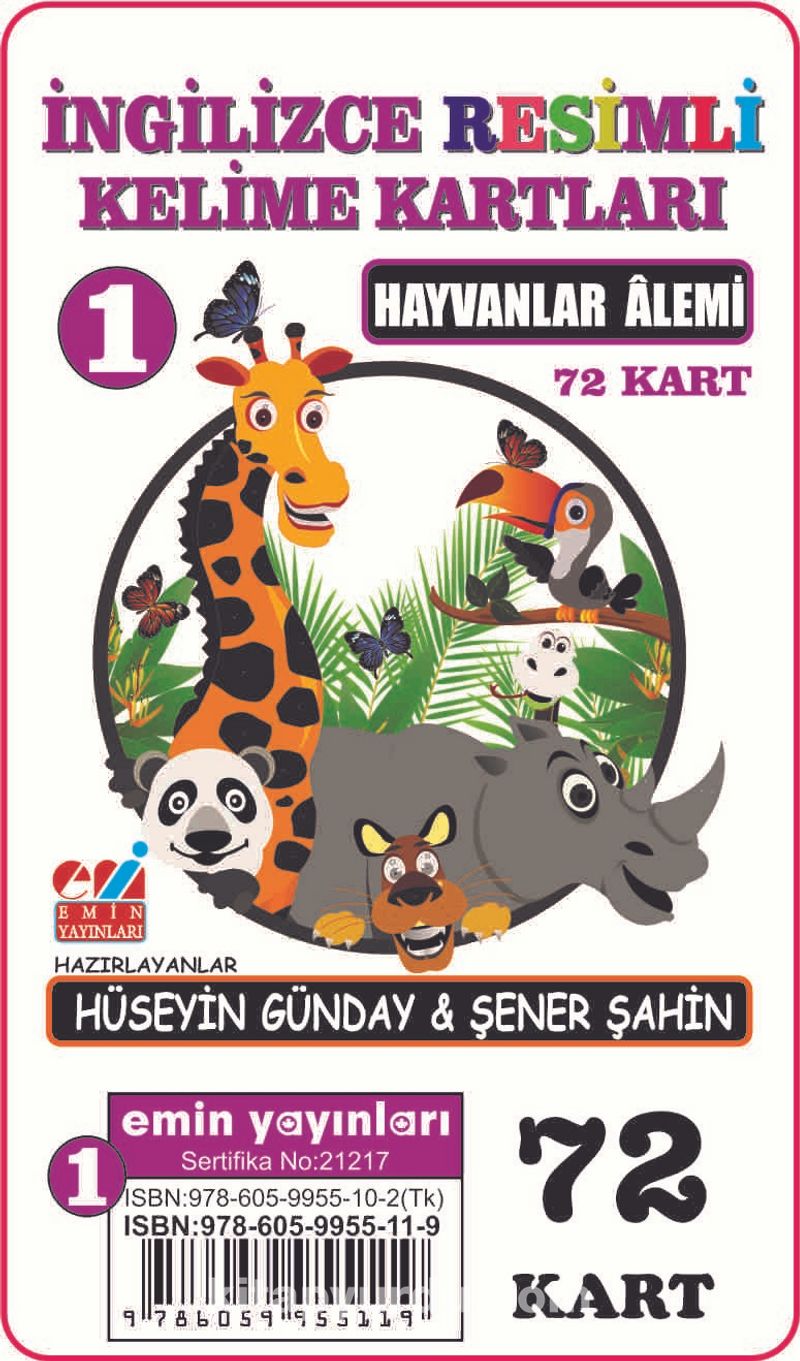 İngilizce Resimli Kelime Kartları 1 / Hayvanlar Alemi