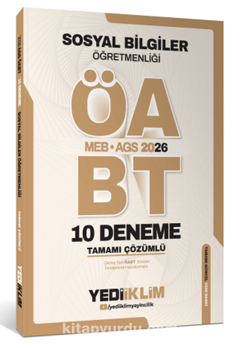 AGS ÖABT Sosyal Bilgiler Öğretmenliği Tamamı Çözümlü 10 Deneme Sınavı