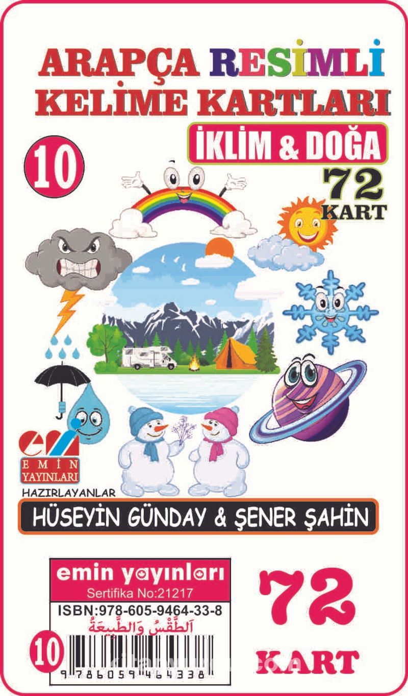 Arapça Resimli Kelime Kartları 10 / İklim - Doğa