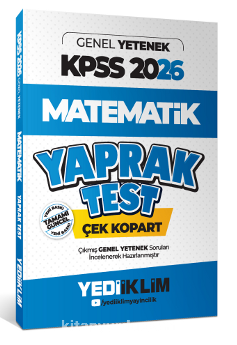 2026 KPSS Genel Yetenek Matematik Çek Kopart Yaprak Test