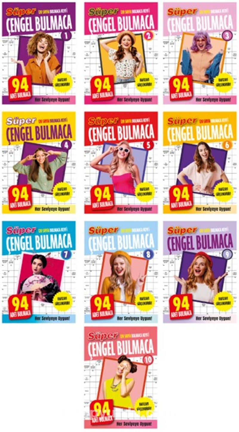 Süper Çengel Bulmaca Set (10 Kitap Takım)