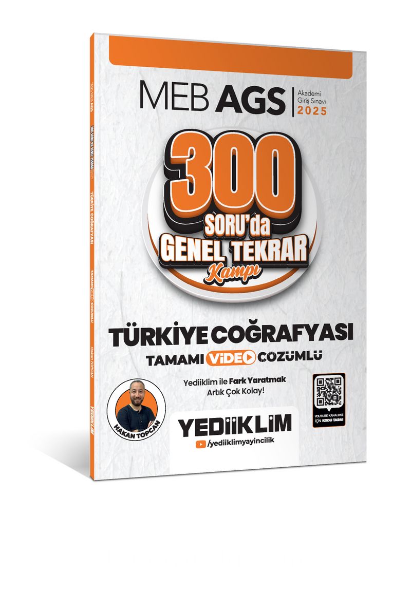 2025 MEB AGS Türkiye Coğrafyası 300 Soruda Tamamı Video Çözümlü Genel Tekrar Kampı